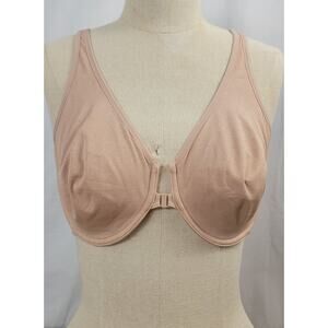DELIMIRA W601 Size 38D Front Close Bra Unlined Underwired Racerback T-back Nude